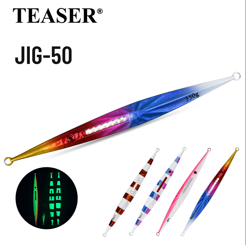 Fishing Lure Jig - TEASER J50 Fast-Sinking Iron Plate Lure,