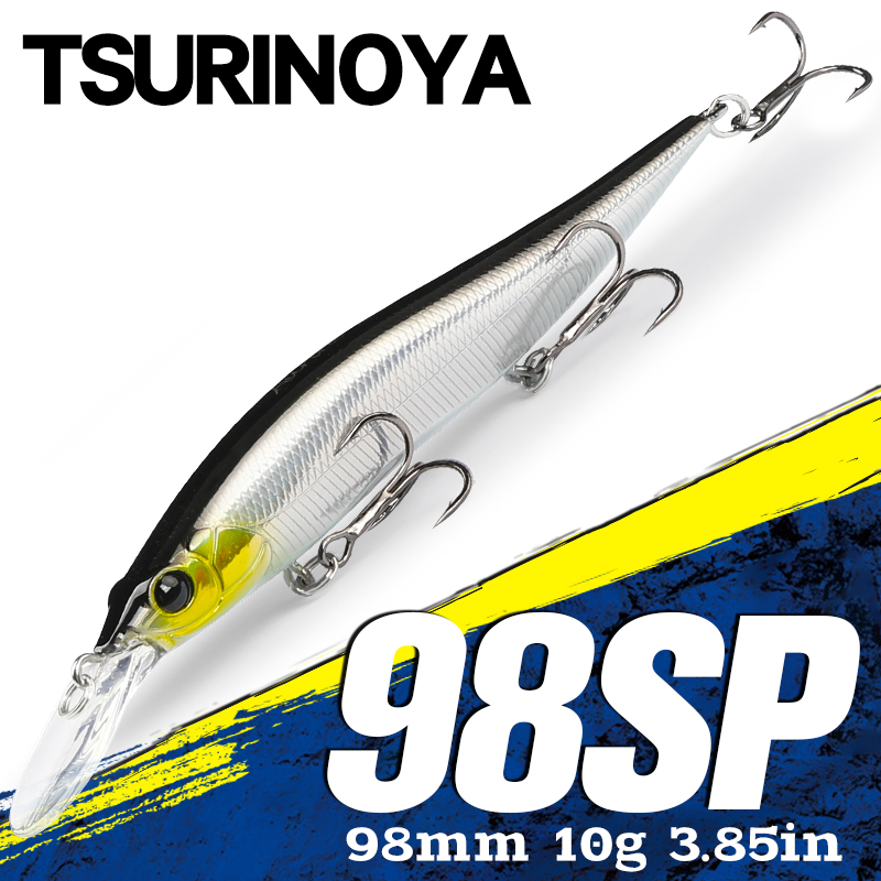 Fishing Lure Swimbait - TSURINOYA Suspending Minnow Jerkbait AURORA 98SP