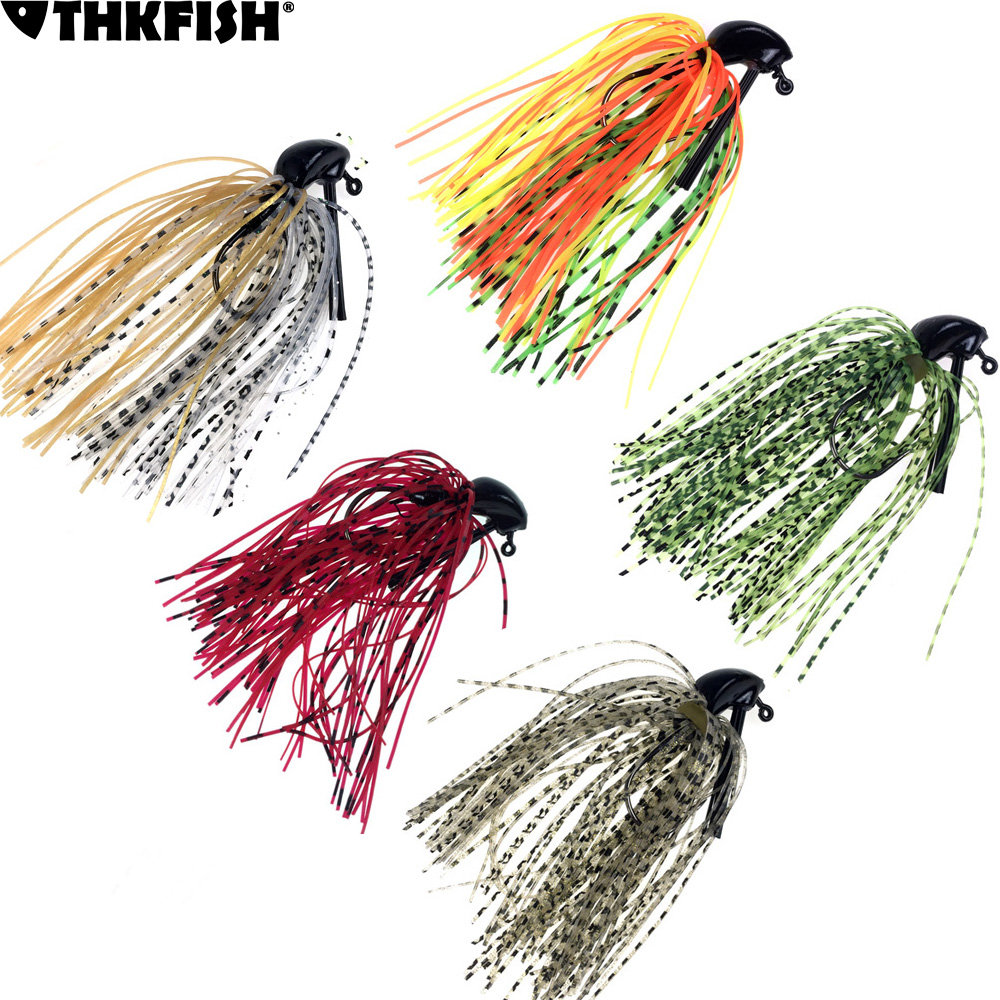 Fishing Lure Buzzbait - THKFISH 5pcs Jig Fishing Lures Wire