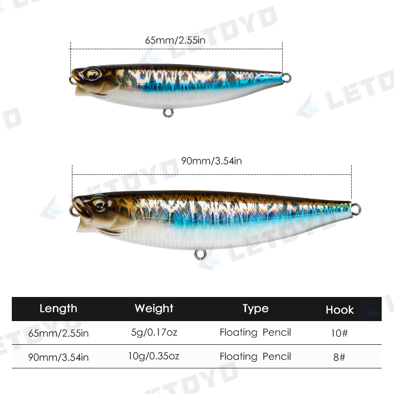 LETOYO 65mm 5g/90mm 10g Surfac - огляд і ціна Fishing Lure Swimbait