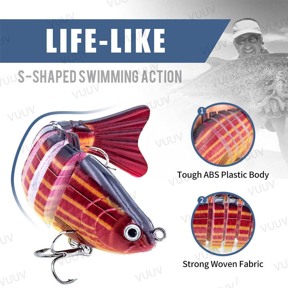 10 pcs Multi-Joint Swimbait Fi - огляд і ціна Fishing Lure Popper