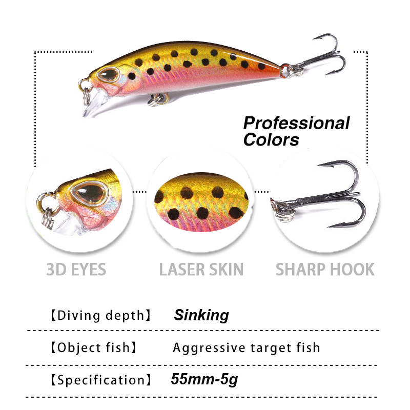 WESTBASS 1PX Micro Minnow Lure - огляд і ціна Fishing Lure Crankbait