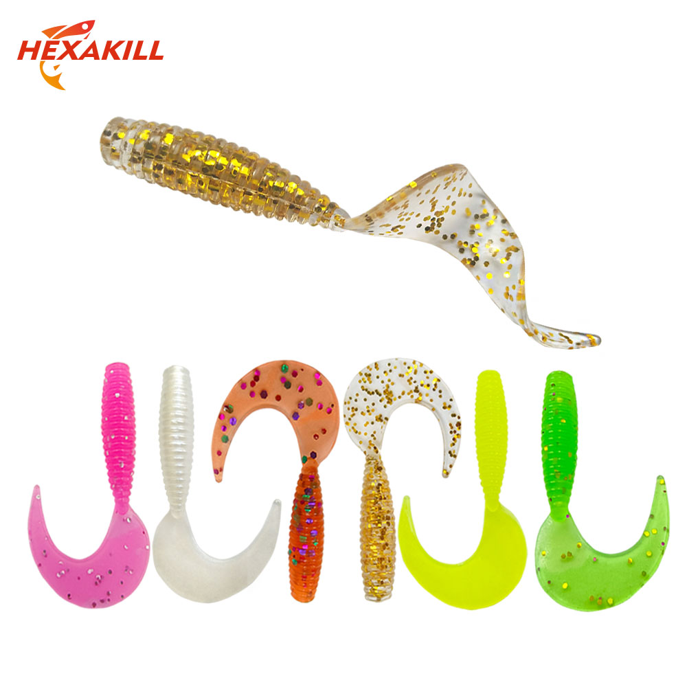 50Pcs Curved Tail Soft Lure 3. - огляд і ціна Fishing Lure Swimbait