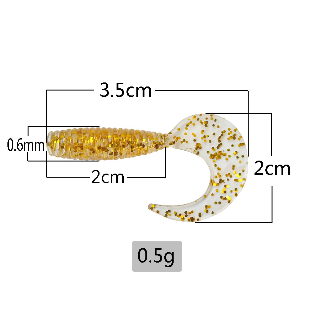 50Pcs Curved Tail Soft Lure 3. - огляд і ціна Fishing Lure Swimbait