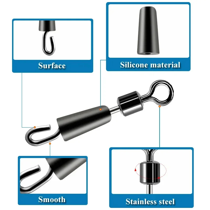 30-90pcs Bearing Swivel Fishin - огляд і ціна Fishing Lure Accessories
