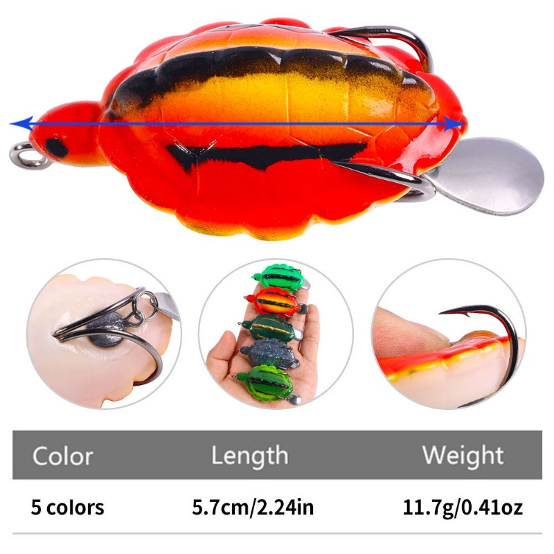 5pcs Turtle Shape Frog Lure So - огляд і ціна Fishing Lure Blade Bait