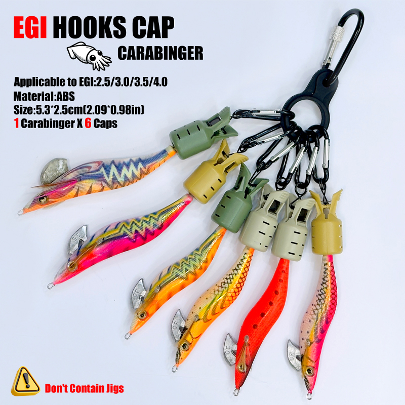 Squid Jig Hook Caps and Carabi - огляд і ціна Fishing Lure Jig