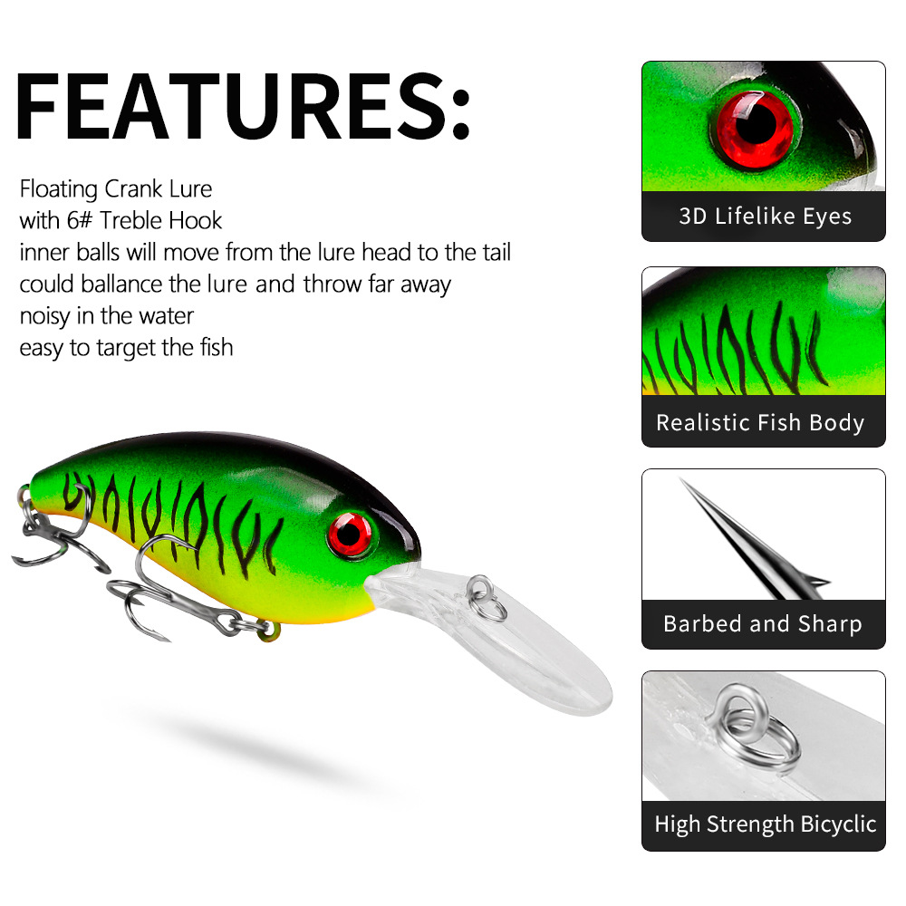 1pcs Crankbait Fishing Lures S - огляд і ціна Fishing Lure Crankbait
