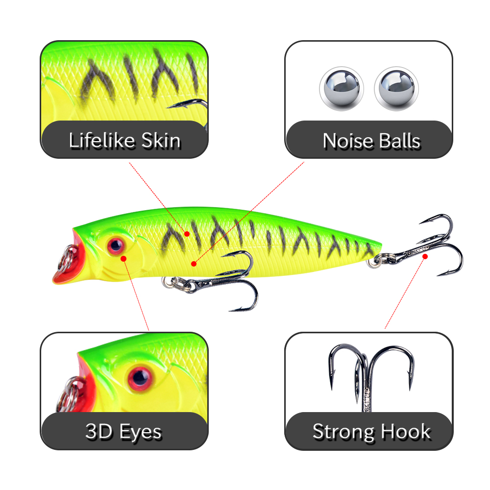 1pcs Fishing Lures High Qualit - огляд і ціна Fishing Lure Popper