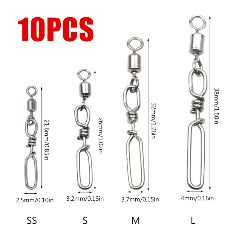10Pcs Stainless Steel Quick Sn - огляд і ціна Fishing Lure Kit