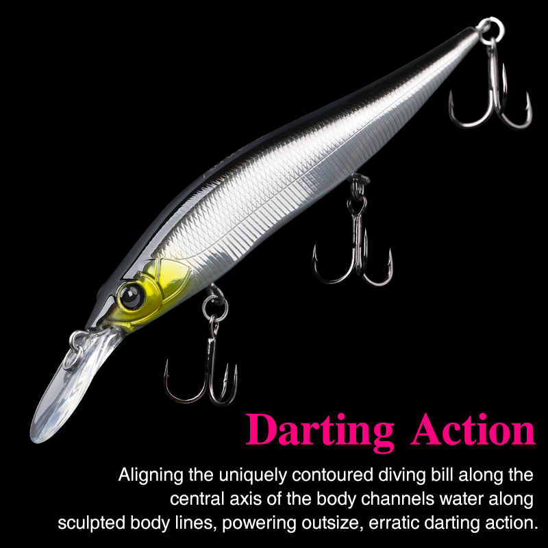 TSURINOYA  Suspending Minnow J - огляд і ціна Fishing Lure Swimbait