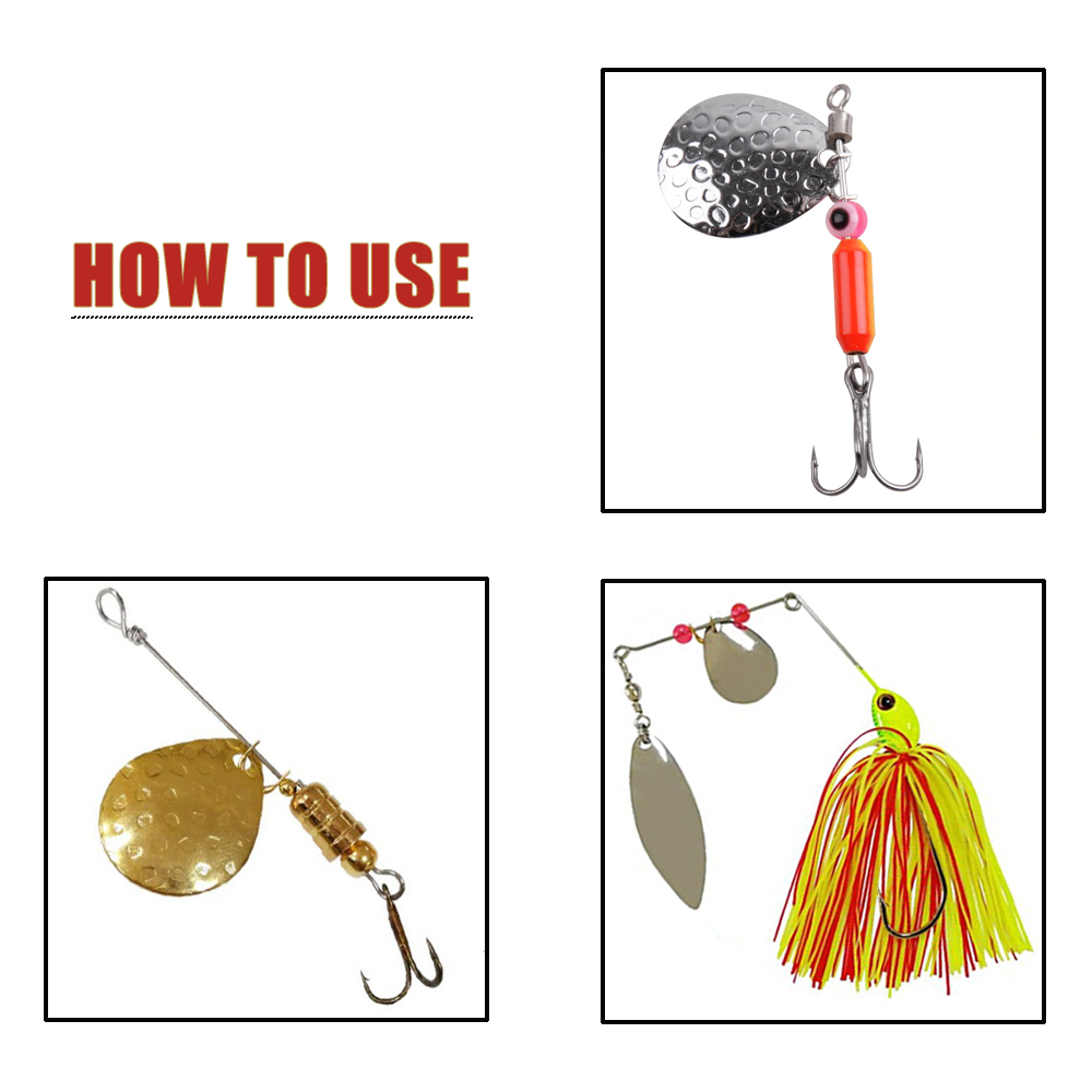 50Pcs Fishing Lure Spinner Bla - огляд і ціна Fishing Lure Buzzbait